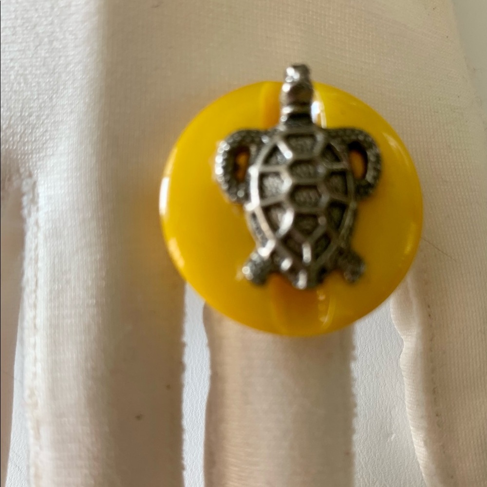 Turtle Ring Yellow Adjustable - image 4